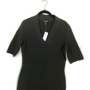 Ann Taylor Factory Black V-Neck Dress Small